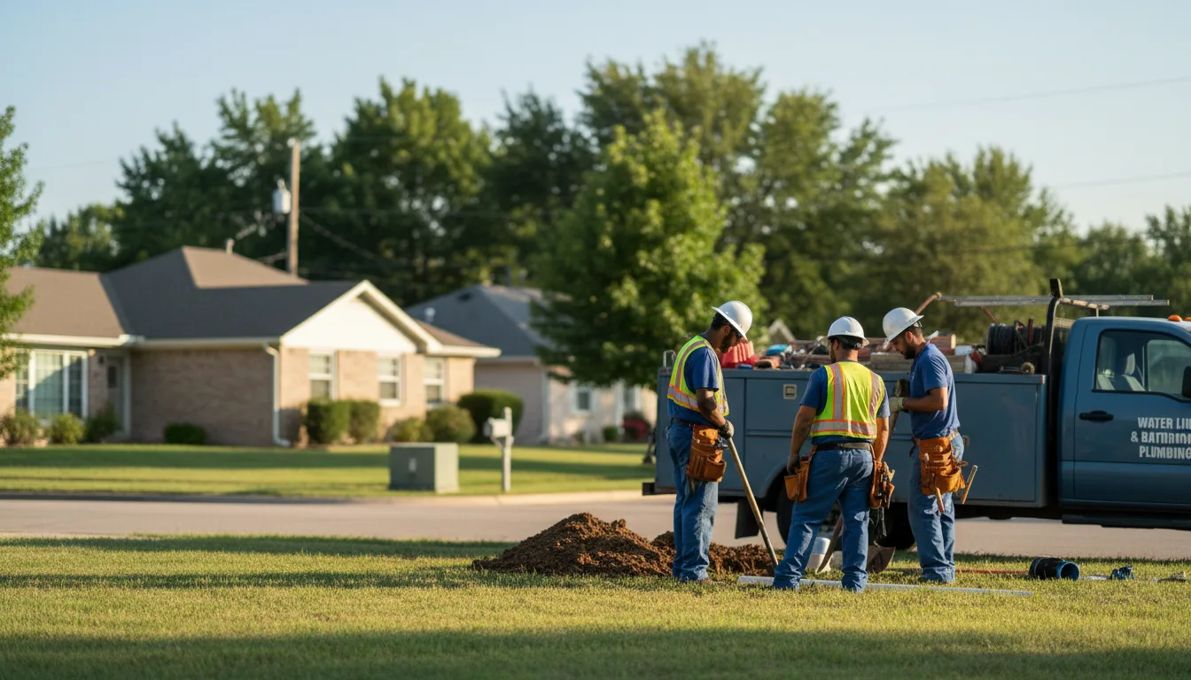 Residential water line and bathroom plumbing service in Jamestown, LA